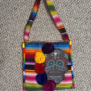 Skull Boot Rugs Handmade Embroidered Beaded Handbag Purse Bohemian Uniqu…